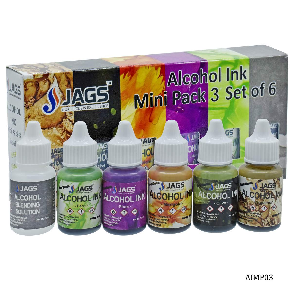 Alcohol Ink Mini Pack 3 - Set of 6 AIMP03