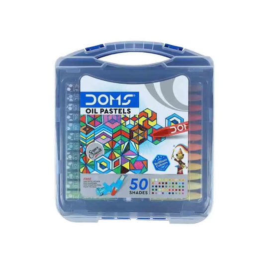 DOMS Non-Toxic Hexagonal Jumbo Oil Pastel Set in Plastic Carry Case - Student Stationery