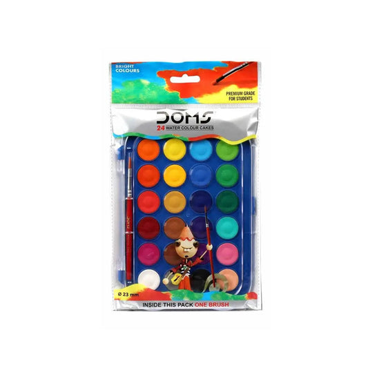 Doms Water Colour Cakes 23mm For Students - Student Stationery