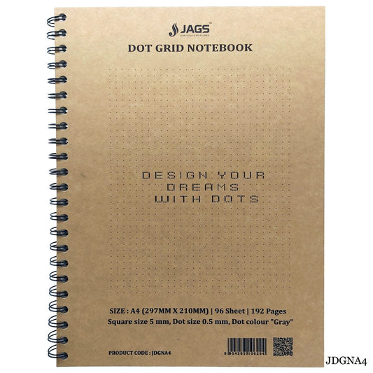 Jags Dot Grid Diary Craft Cover 192Sheet 80Gsm A4 JDGNA4