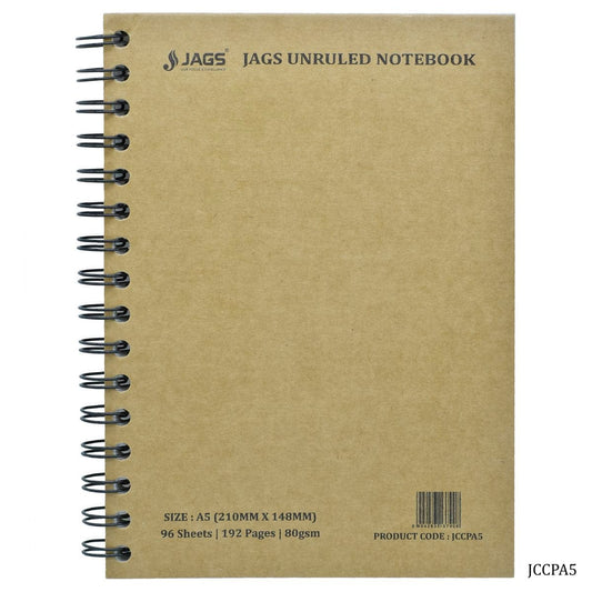 Jags Unruled Diary Wiro 192Sheet 96Pages 80Gsm A5 JCCPA5