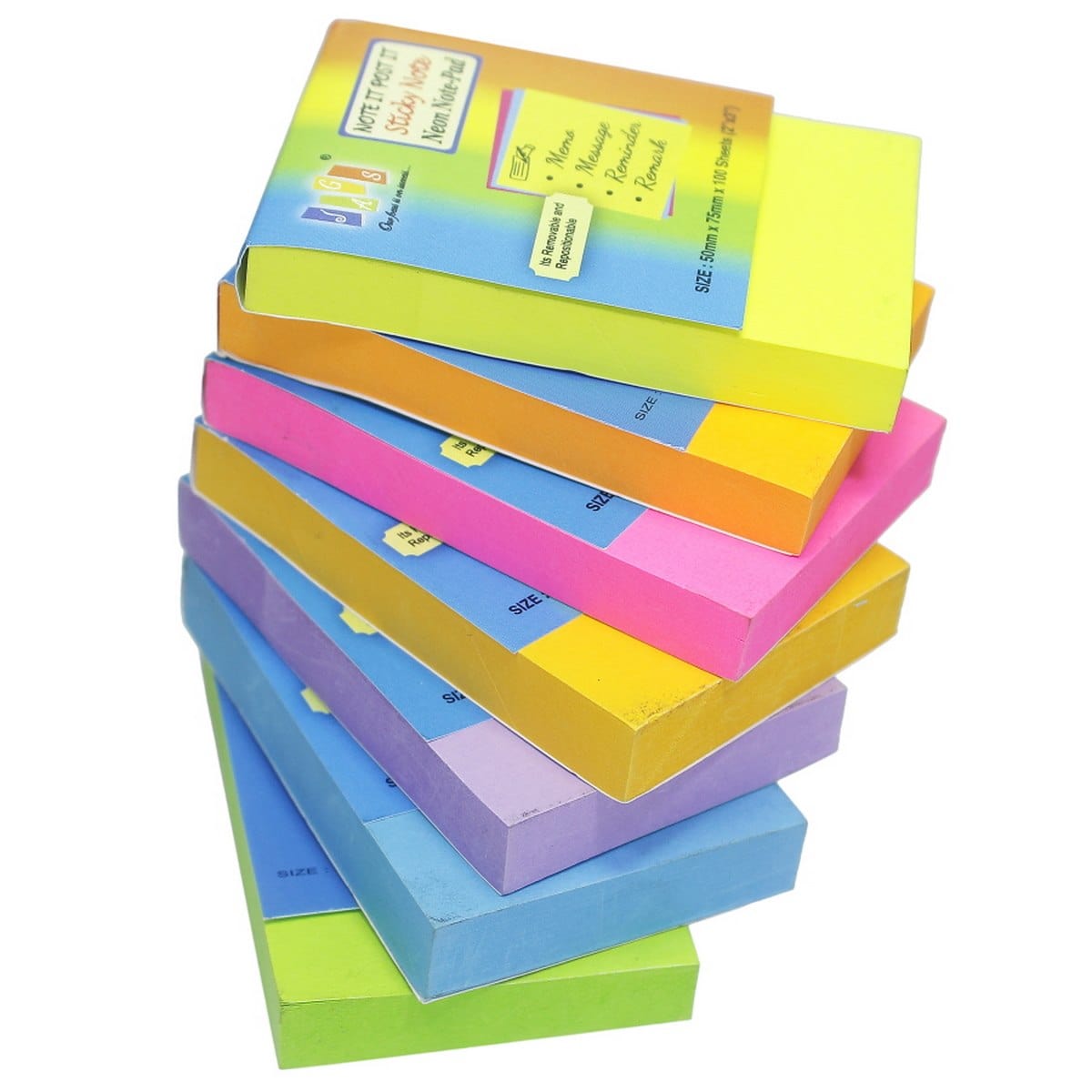 Neon Sticky Note Pad (Pack Of 6) 2x3