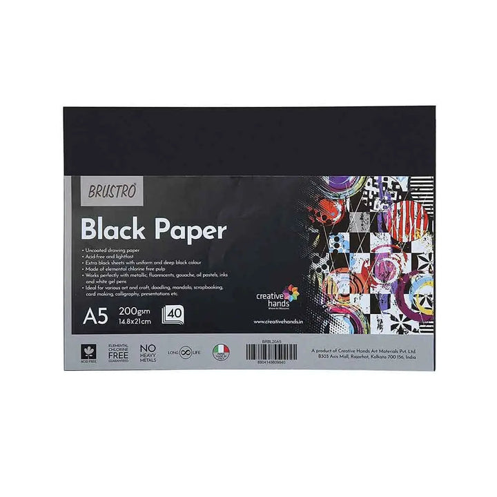 Brustro Black Paper 200 GSM