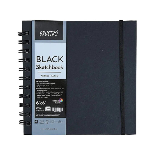 Brustro Black Sketchbook 200gsm