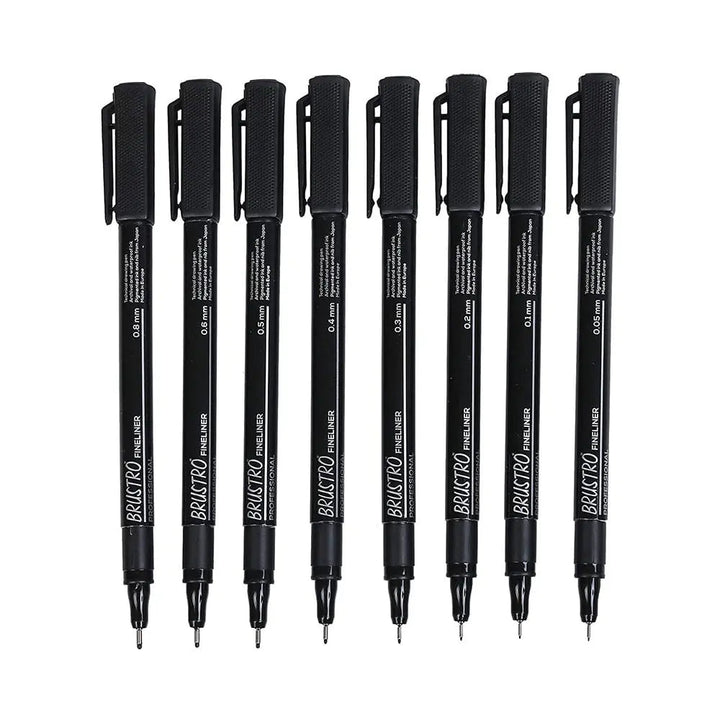Brustro Fineliner Professional Pen Black Assorted Set