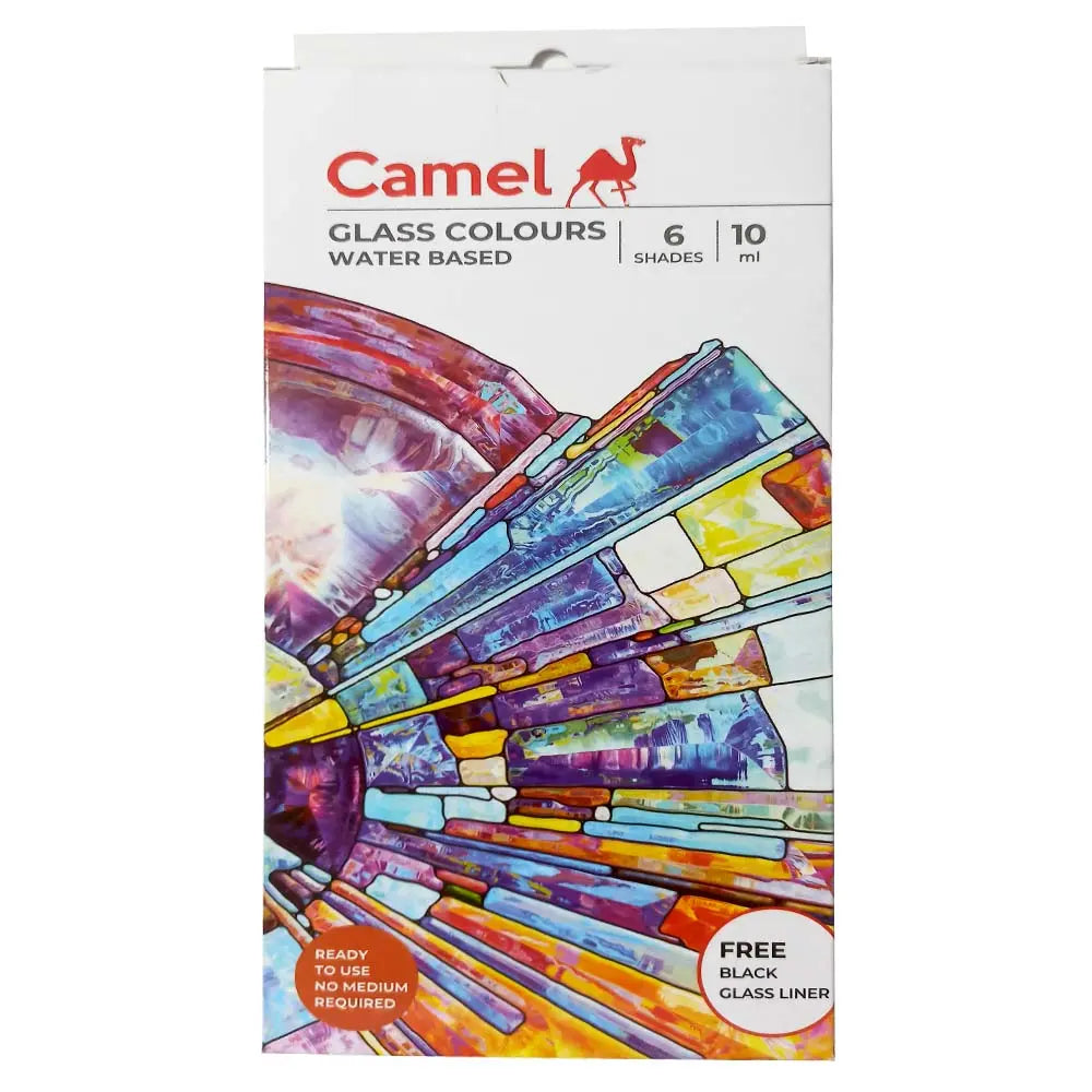 Camel Glass Colours Water Based 10ml each, 6 Shades