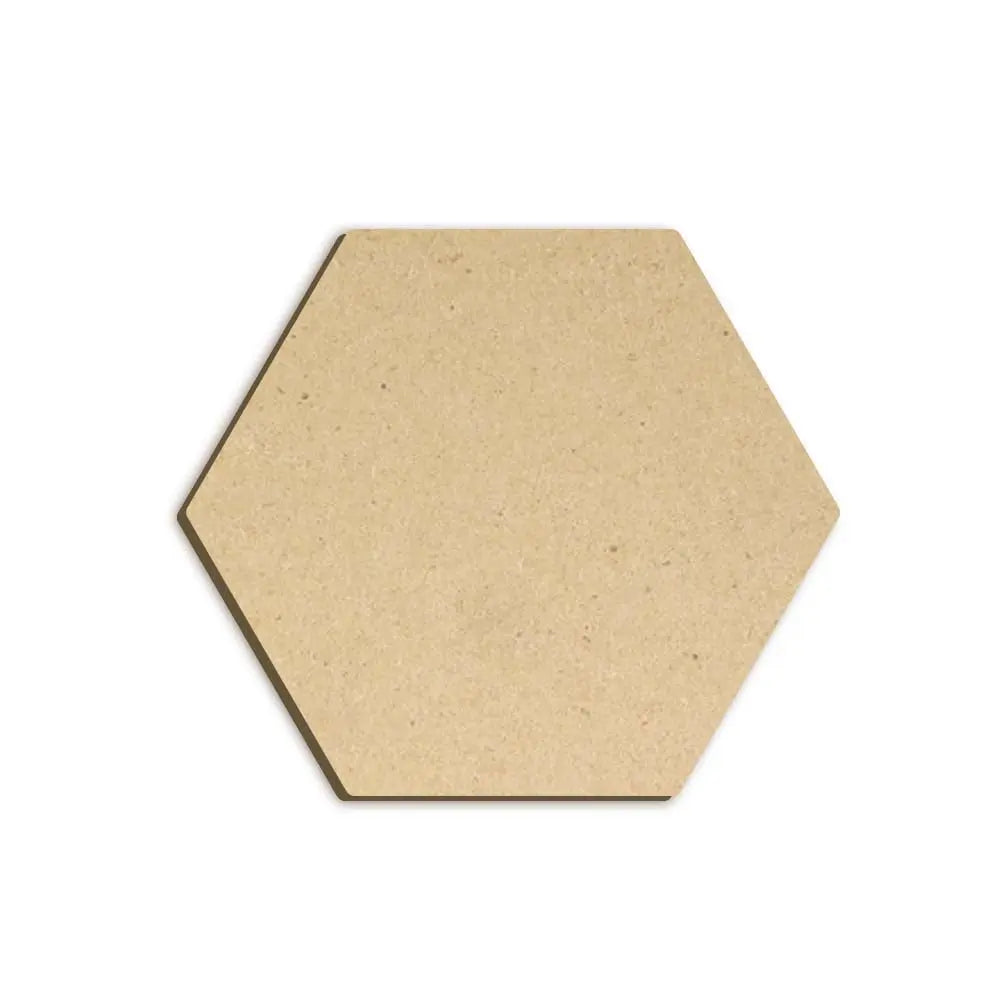 ekalcraft MDF Cut Out Hexagon 4mm Thickness (Sizes in Inches)
