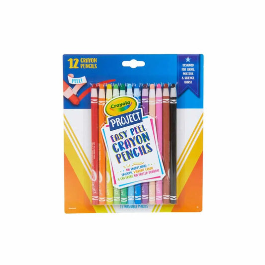 Crayola Easy Peel Crayon Pencils Set of 12