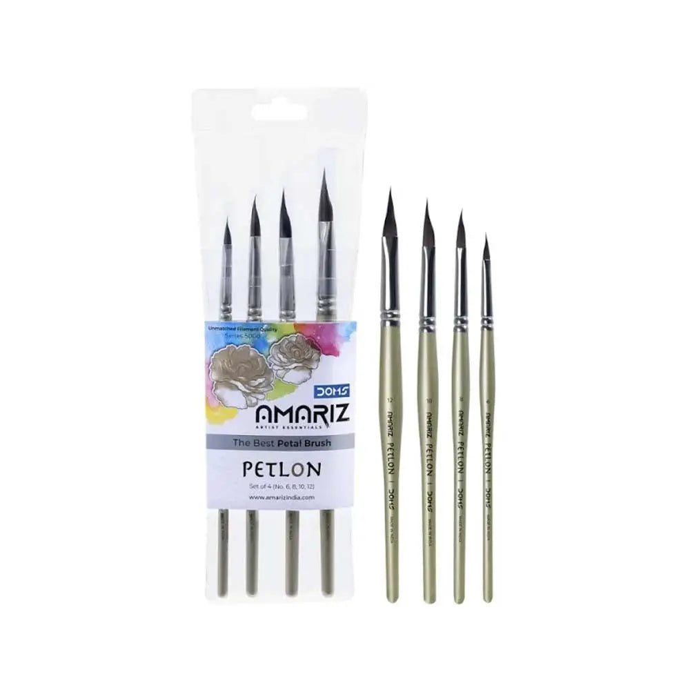 DOMS Amariz Artist Essentials Petlon Petal Painting Brush - Set of 4