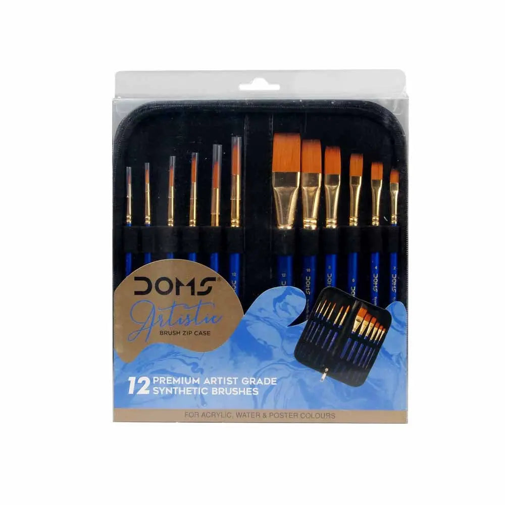 Doms Artistic Brush With Zip Case