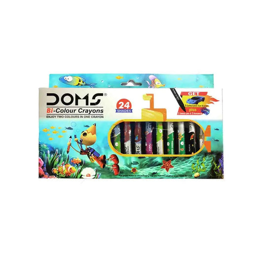 Doms Bi-Colour Crayons 24 Shades