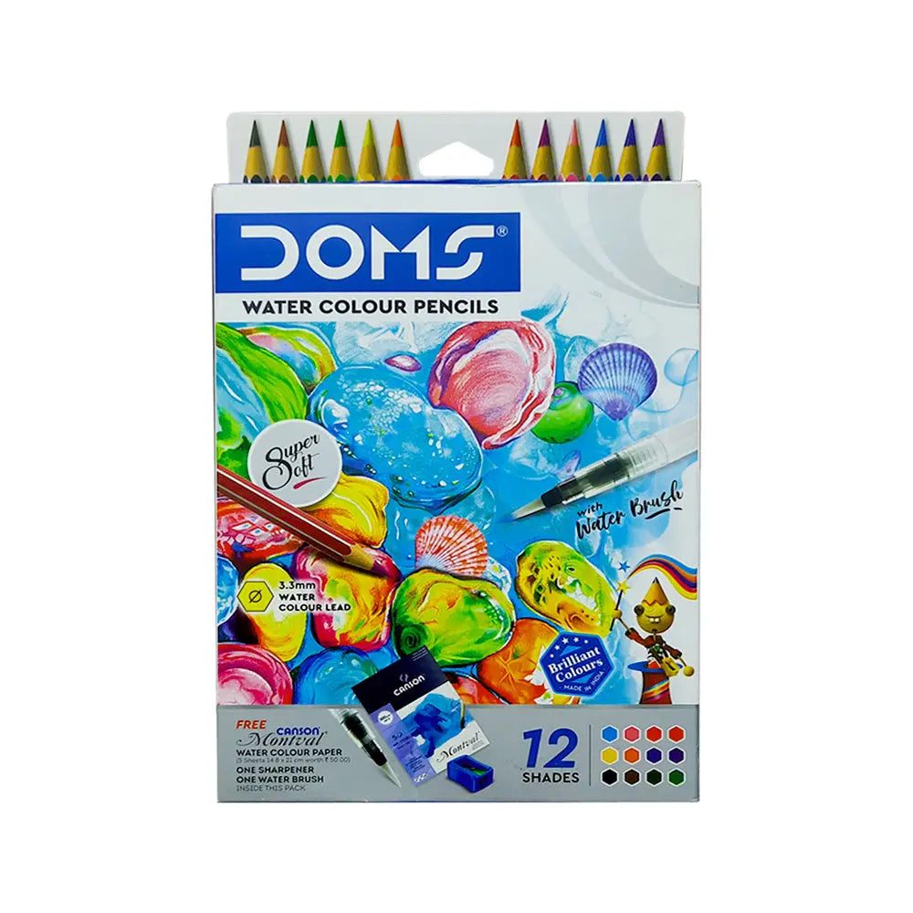 Doms Supersoft Water Colour Pencils Set Of 12