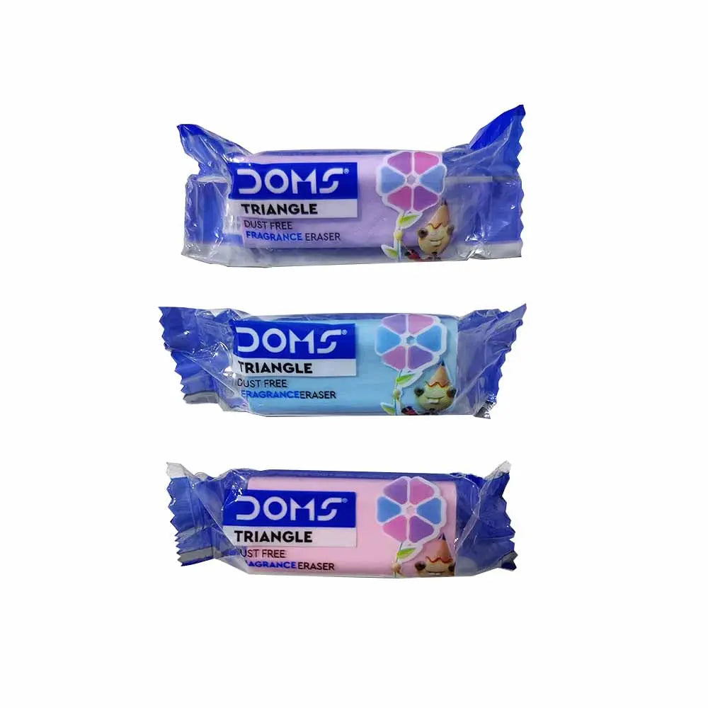 Doms Triangle Dust Free Fragrance Erasers Pack of 3