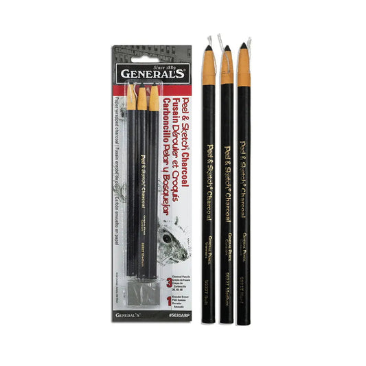 Generals Peel & Sketch Charcoal Set