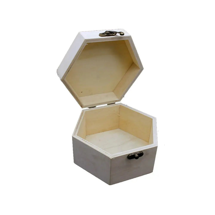 Jags Wooden Empty Hexagon Box (3Pcs)