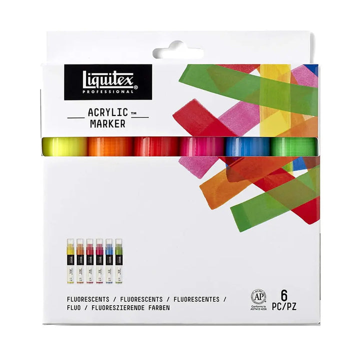 Liquitex Professional Acrylic Marker Fluorescents (Set of 6)