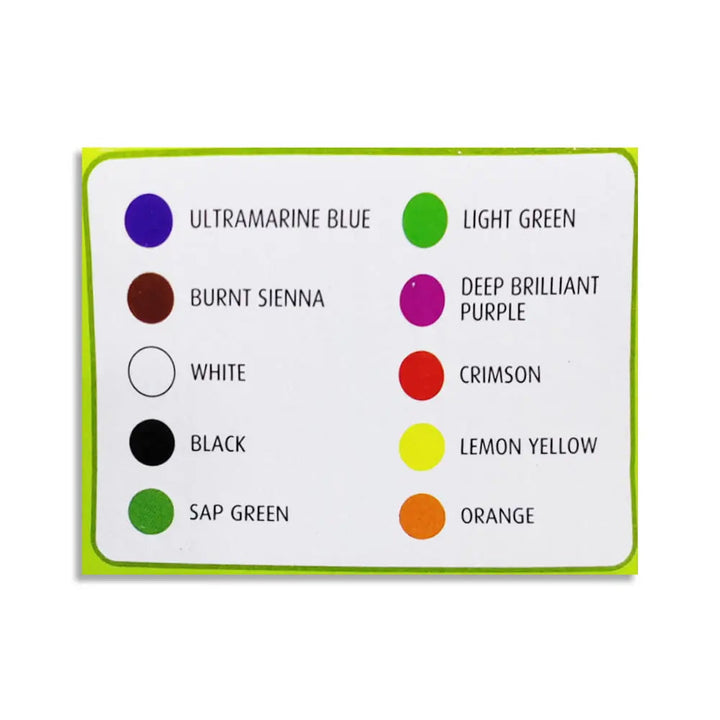 Pidilite Fevicryl Fabric Colours Soft Set - 10 Shades Promo Pack