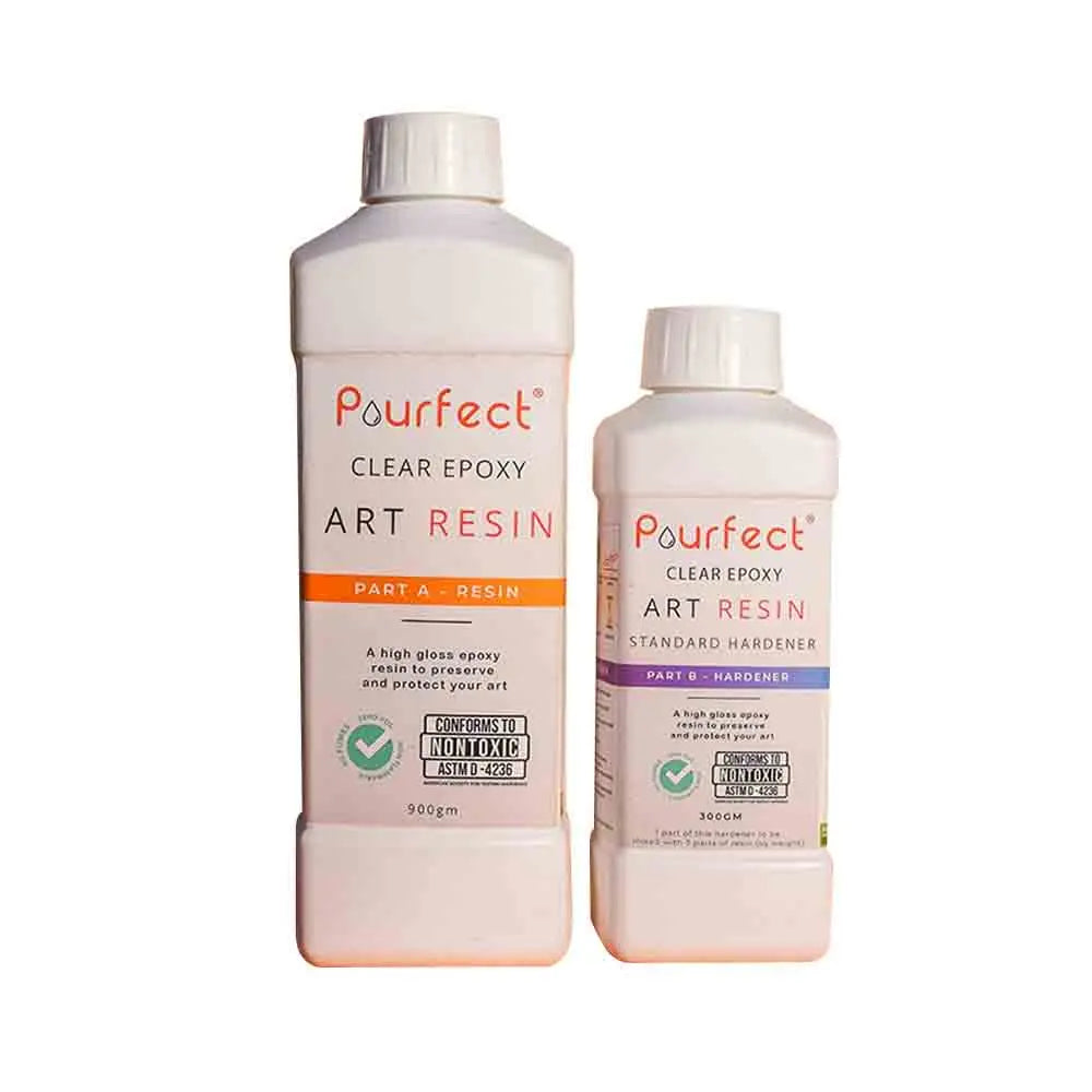 Pourfect 3:1 Epoxy Art Resin Kit - For Art and Craft, DIY, Home Decor Projects & Others