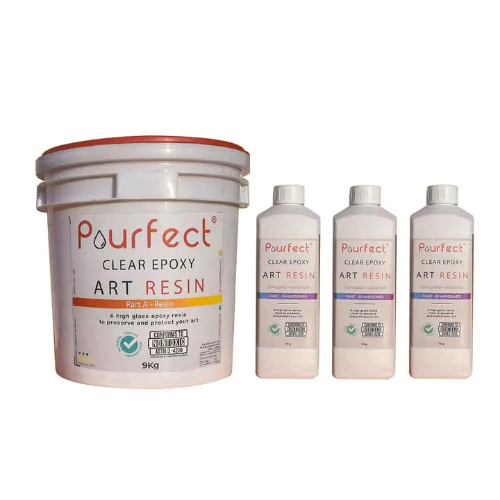 Pourfect 3:1 Epoxy Art Resin Kit - For Art and Craft, DIY, Home Decor Projects & Others