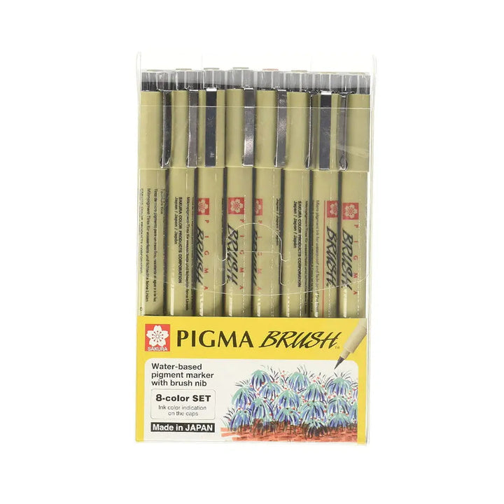 Sakura Pigma Brush 8 Colours Set