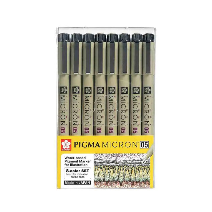 Sakura Pigma Micron Pen Colourful Ink Set of 8