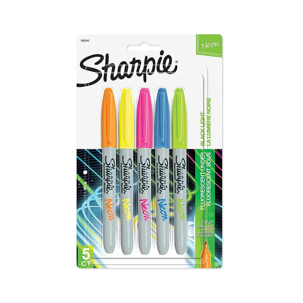 Sharpie Fine Neon Marker Assorted 5 Colour Set
