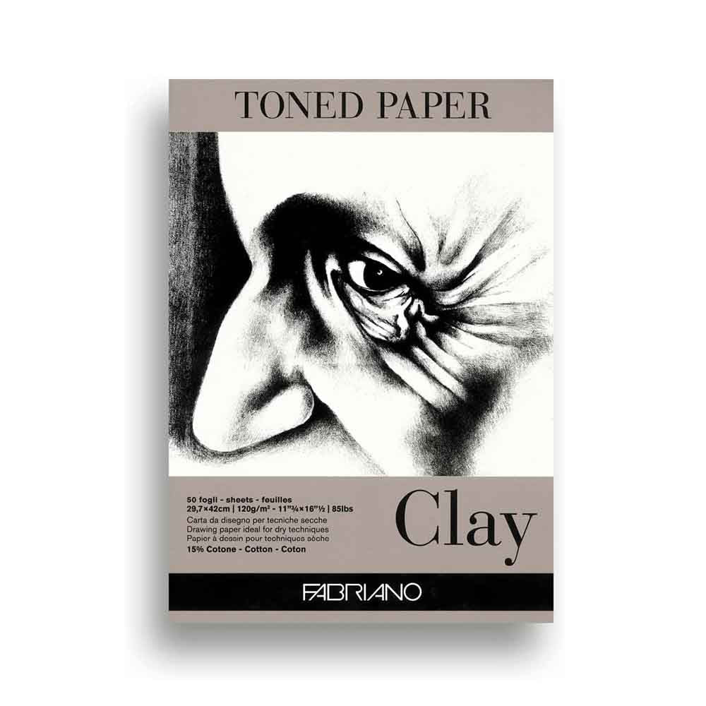 Fabriano Toned Paper Pad Clay, Size – A3, 120 GSM (Contains- 50 Sheets)